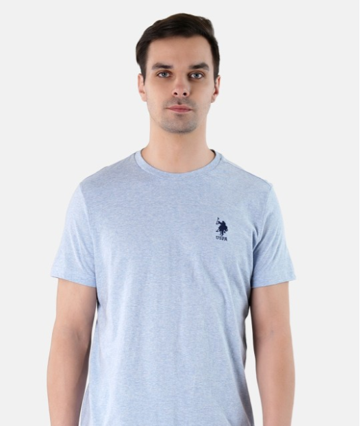 Men's Light Grey Crew Neck T-Shirt