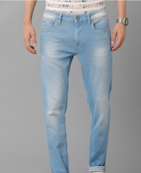 Men's light blue slim fit jeans
