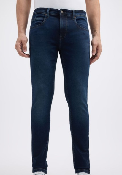 Men's dark blue slim fit jeans